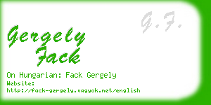 gergely fack business card
